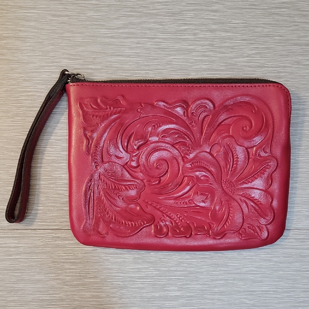 Patricia Nash Cassini Wristlet Granita Leather Clutch